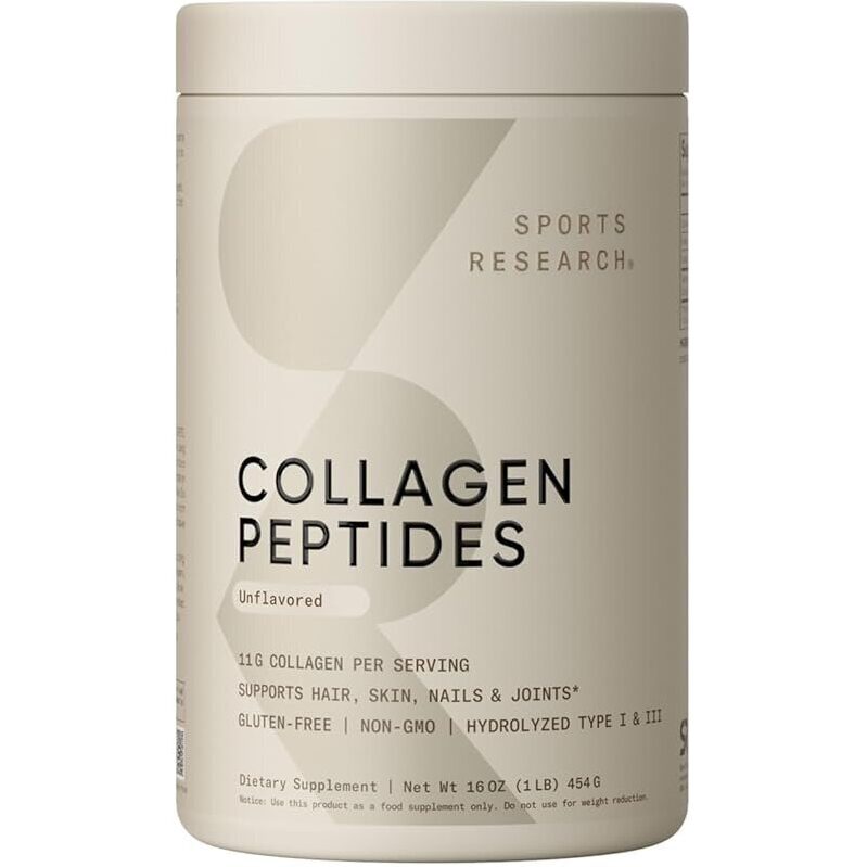 Sports Research Collagen Peptides Unflavored - 16oz