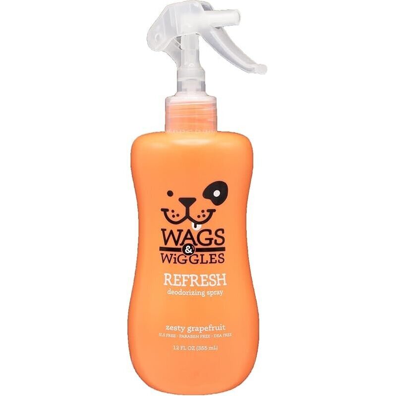 Wags & Wiggles Refresh Dog Deodorizing Spray - Zesty Grapefruit