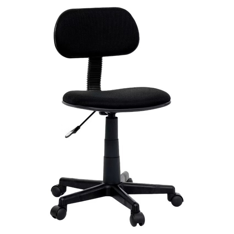 Comfortable Black Task Chair with Adjustable Height for Home or Office