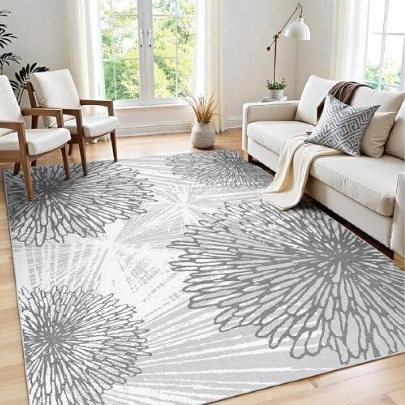 Modern Floral Washable Non-Slip Area Rug - 51% OFF