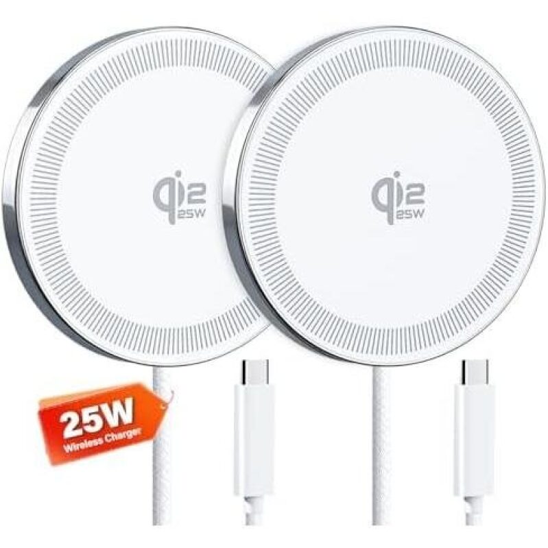 Magnetic Wireless Charger Duo - 25W Fast Charging, 80% Off