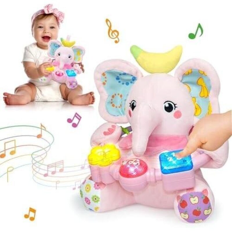Bilingual Musical Elephant Plush Toy for Babies - 50% Discount
