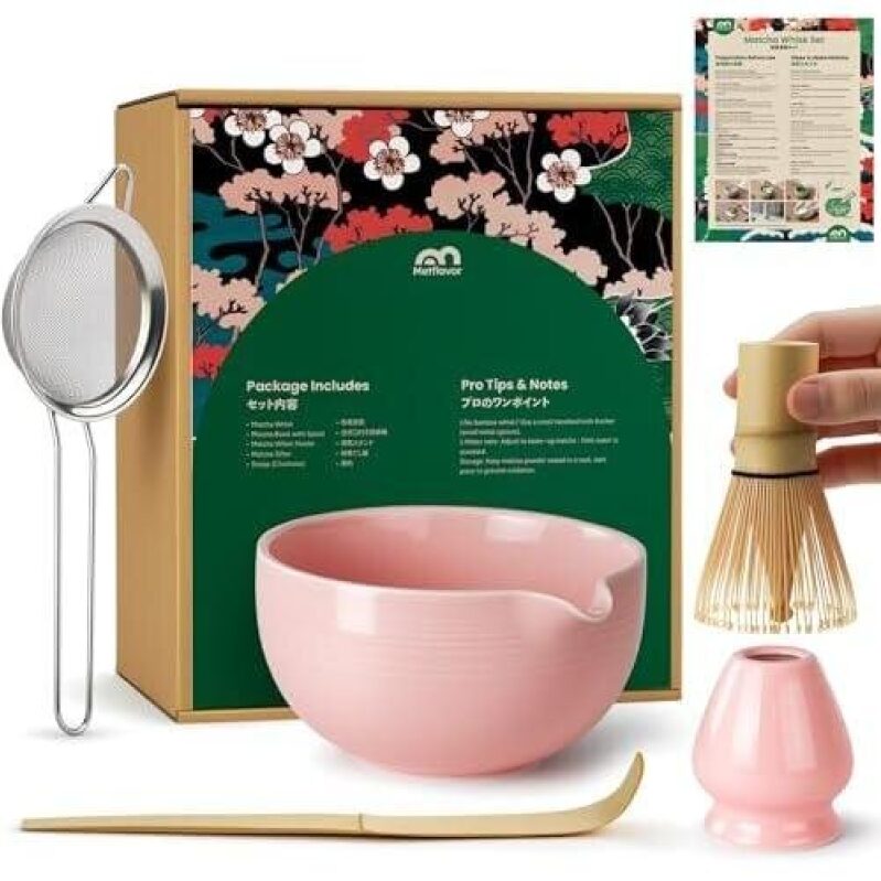Exclusive 5-Piece Matcha Set: Ceramic Bowl & Bamboo Tools - 76% Discount