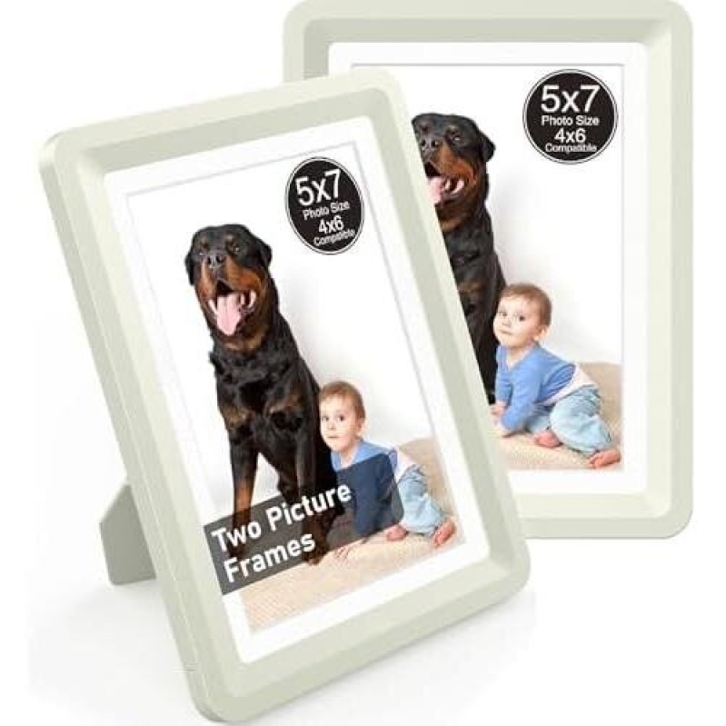 Durable Acrylic Photo Frames Set - 5x7 and 4x6 Sizes - 50% Discount