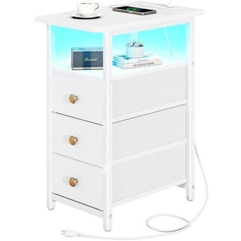 LED Charging Station Nightstand - 42% Off