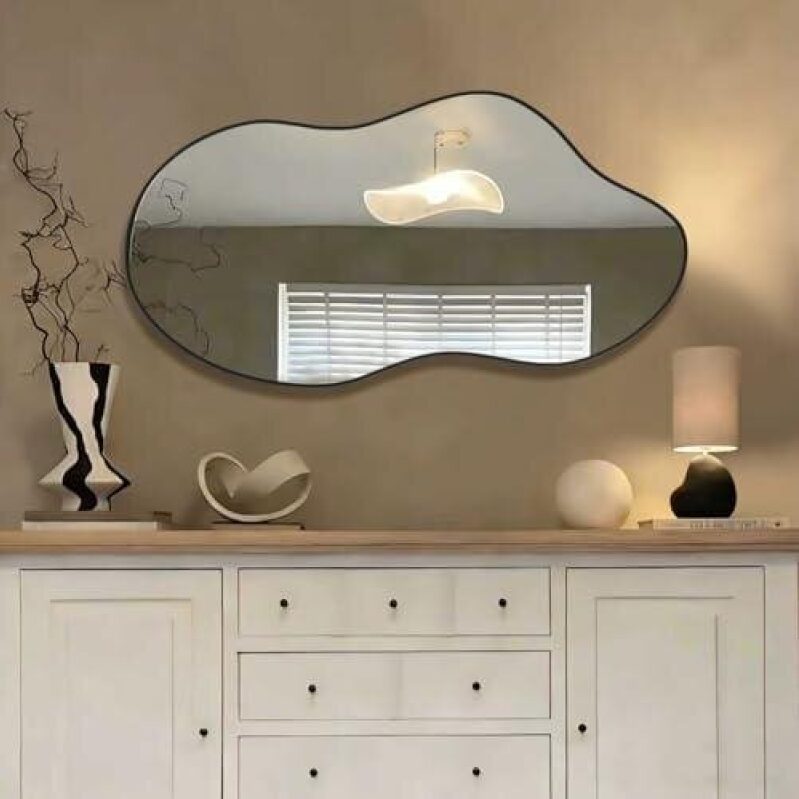 24x46 Inch Irregular Modern Wall Mirror - 52% OFF