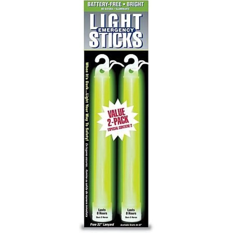 Affordable 2-Pack 8-Hour Emergency Lightsticks (Green) - Great Deal!