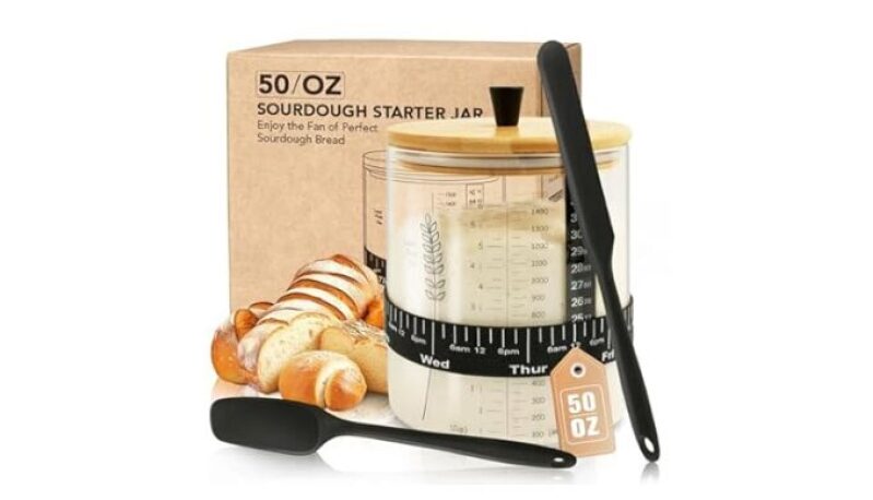 50oz Sourdough Starter Jar Kit with Measuring Tool