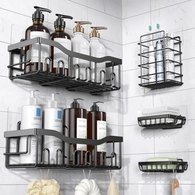 5-Piece Stainless Steel Bathroom Organizer Set - 66% OFF