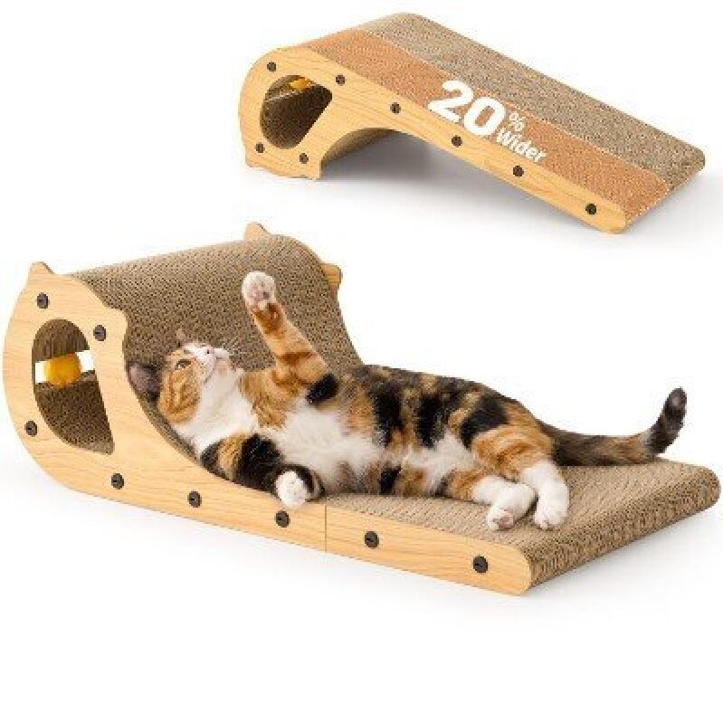 Dual-Function Indoor Cat Scratcher - Durable & Wide Design