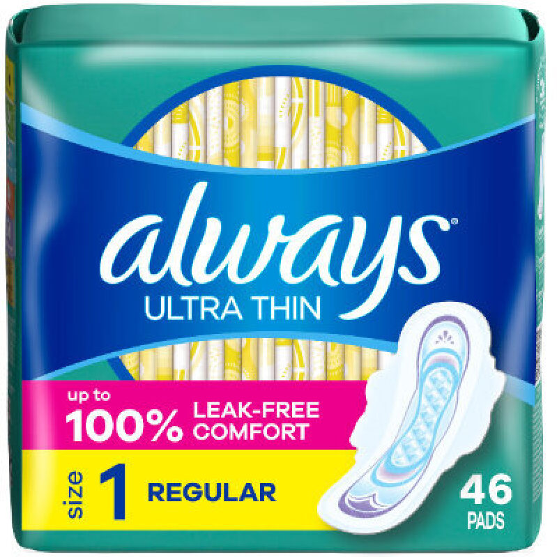Always Ultra Thin Sanitary Pads - 46 Count