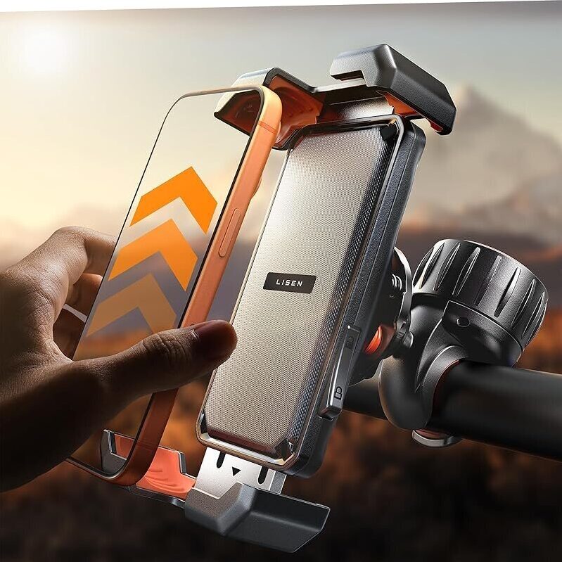 LISEN for iPhone 17 Bike Phone Holder Mount - Ultimate Motorcycle Phone Mount Handlebar