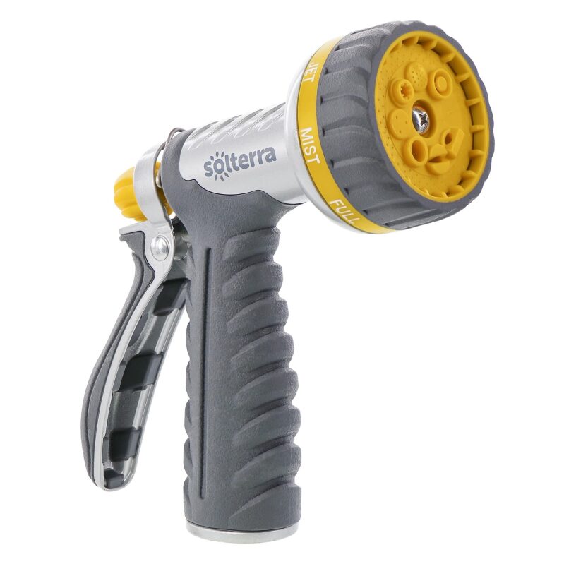 Solterra 8-Pattern Garden Hose Nozzle with Rear Trigger