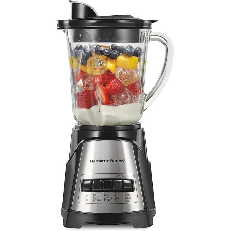 Power Elite Wave Action Blender with 40oz Glass Jar - High-Performance Smoothie Maker