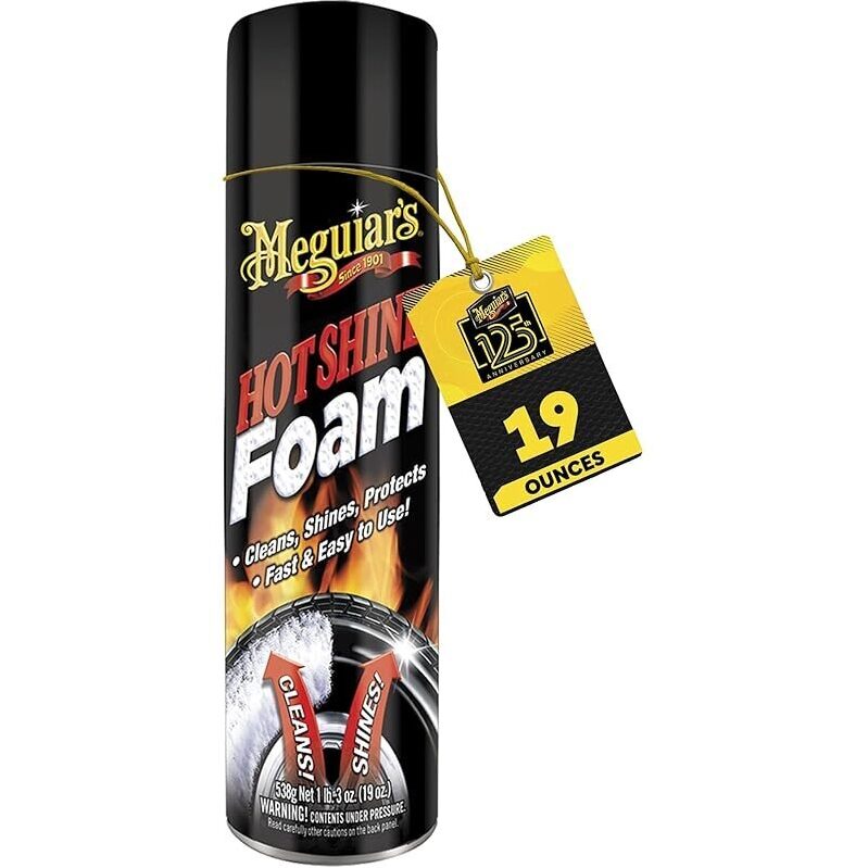 Meguiar's Hot Shine Tire Foam - 19oz Aerosol for Superior Tire Shine