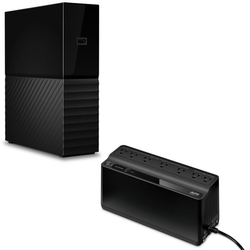 WD 4TB My Book Desktop External Hard Drive with APC Battery Backup