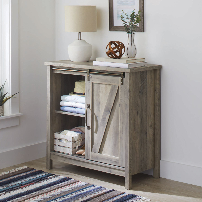 Modern Farmhouse Accent Storage Cabinet - Perfect for Rustic Home Decor