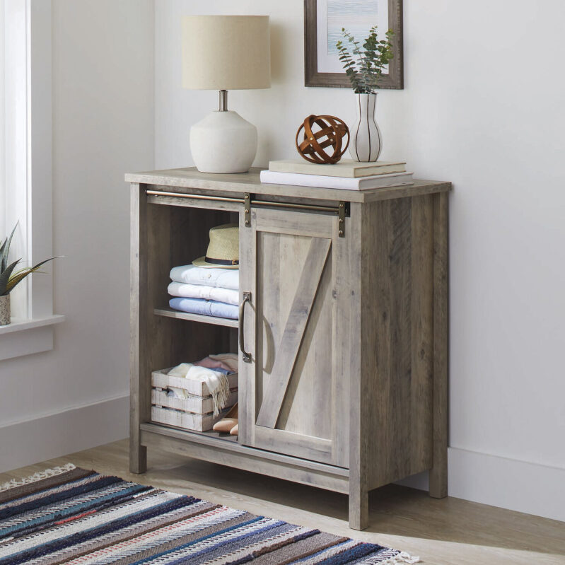 Modern Farmhouse Accent Storage Cabinet - Perfect for Rustic Home Decor