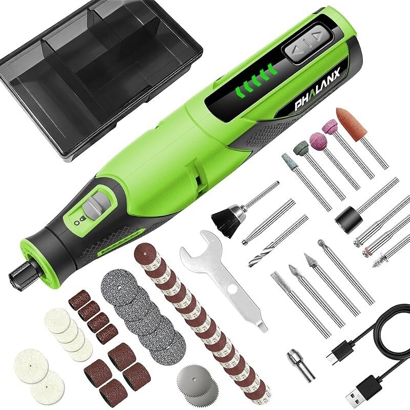 Powerful Phalanx Cordless Rotary Tool with 64 Accessories - Ultimate DIY Solution