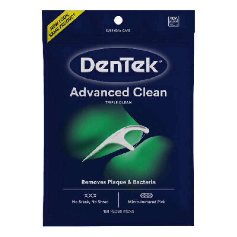 DenTek Advanced Clean Triple Clean Floss Picks - 150 Count