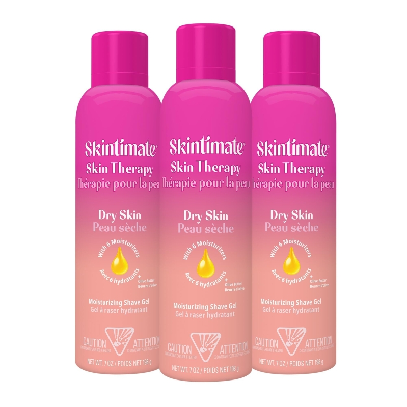 3pk Skintimate Skin Therapy Dry Skin Shave Gel for Women 7oz