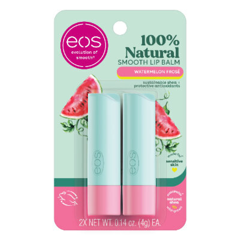 eos Watermelon Frost Smooth Lip Balm, 2-Pack - Natural Lip Care