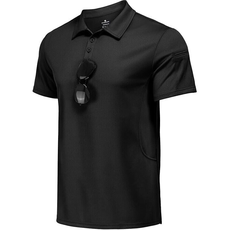 Pinspark Men's Quick Dry Short Sleeve Golf Polo Shirts - Ultimate Comfort for Active Lifestyles