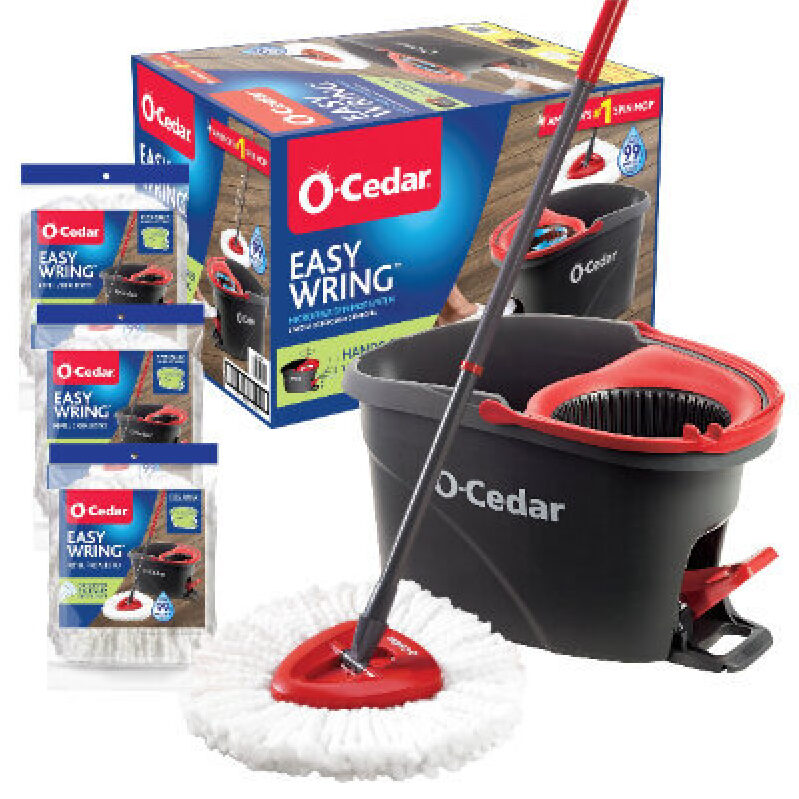 O-Cedar Easy Wring Mop and Bucket Set for Efficient Cleaning