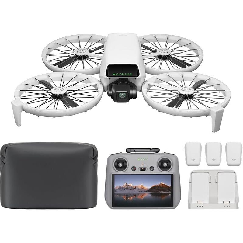 DJI FLIP Fly More Combo - Compact and Portable 4K Drone with RC 2 Screen Remote Controller