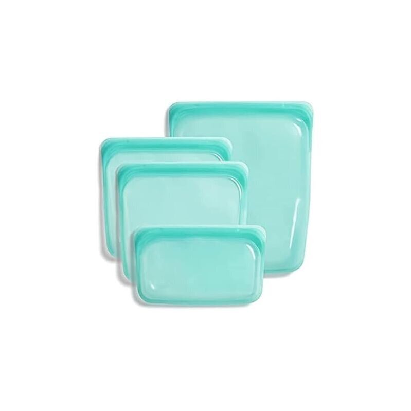 Stasher Silicone Reusable Storage Bag 4-Pack - Versatile, Durable, Eco-Friendly Storage