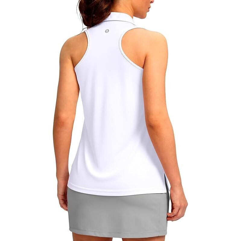 SANTINY Women's Sleeveless Golf Shirt - Racerback V Neck Tank