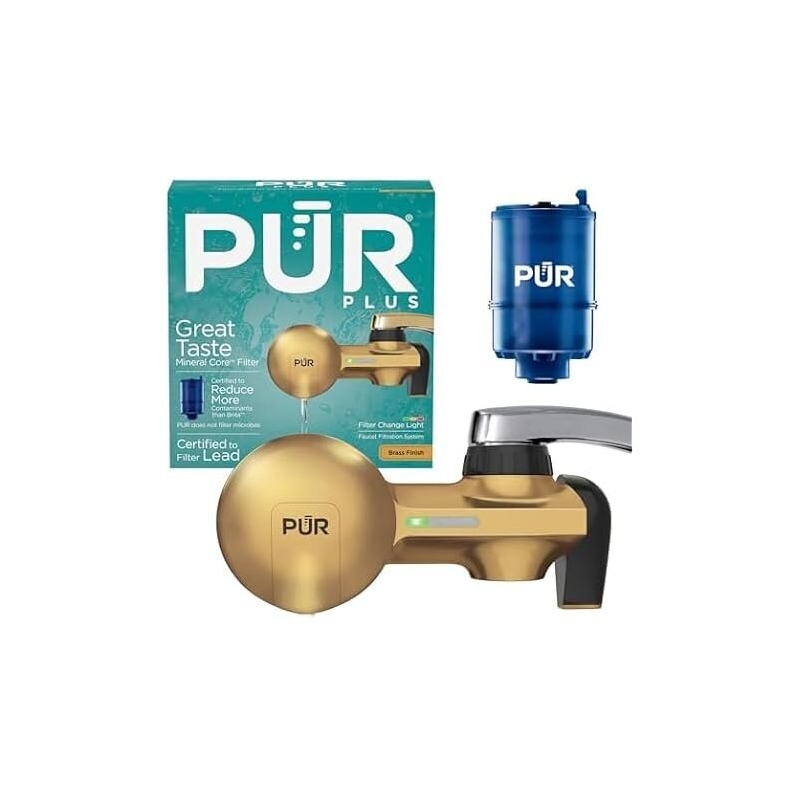 Elegant Brass Faucet Mount Water Filtration System