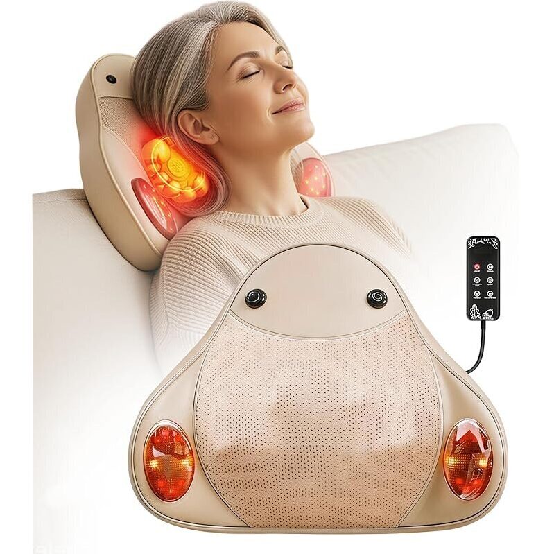 4D Shiatsu Kneading Back Massager with Heat - Ultimate Relaxation Device