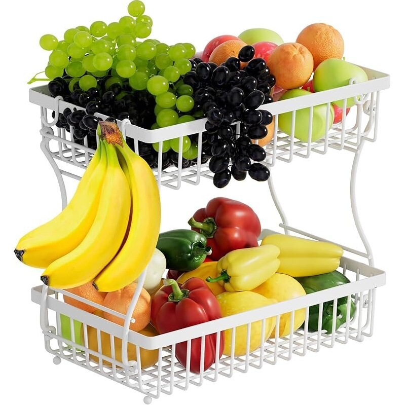 Nbwxcwbs 2-Tier Fruit Basket: Versatile and Functional Fruit Storage