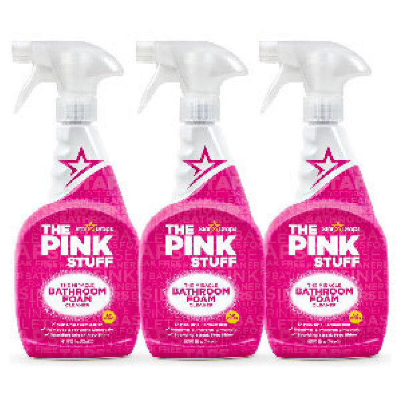 Powerful Bathroom Foam Cleaner by The Pink Stuff - 3 Bottles