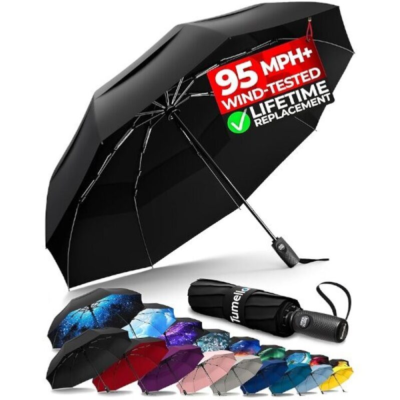 Tumella Windproof Travel Umbrella - Best Value Deal at $15.99