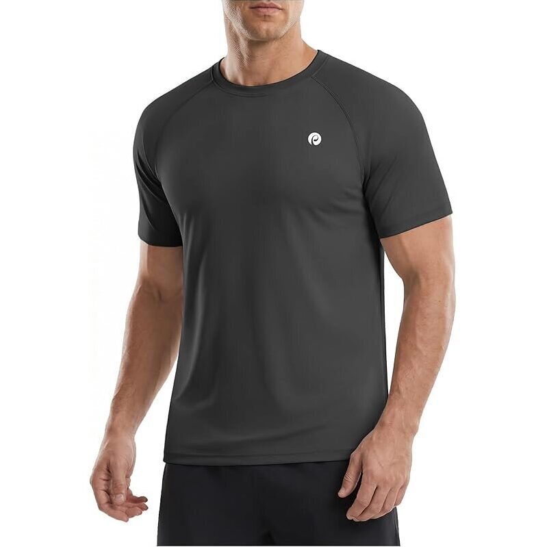 Pinspark UPF 50+ Short Sleeve Workout Shirt for Men