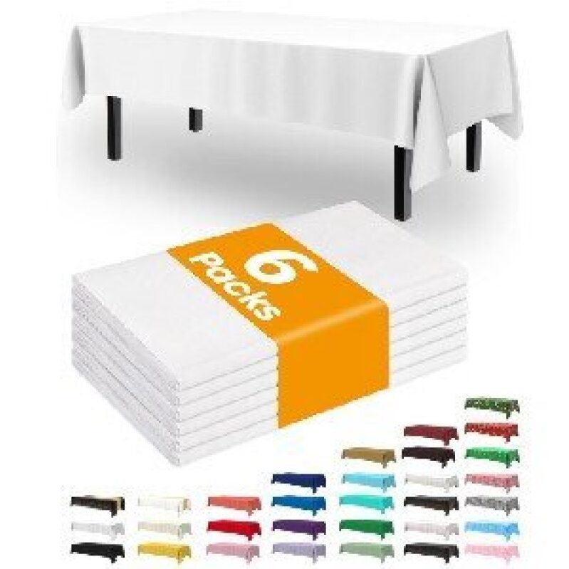 Pureegg Disposable Tablecloths - 6 Pack, 54