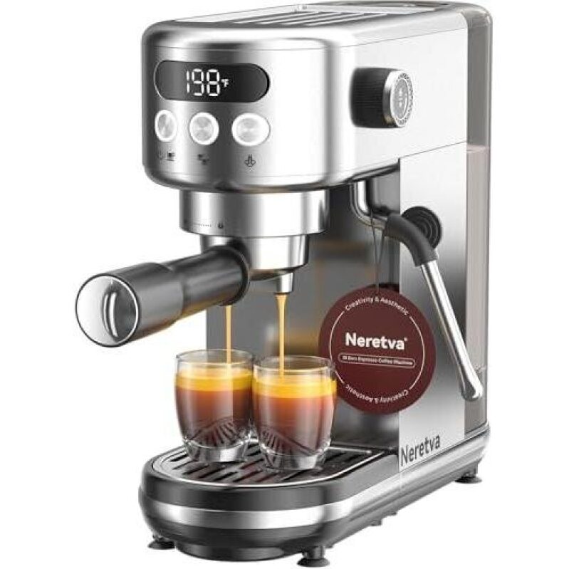 Neretva Stainless Steel High-Pressure Steam Screen Coffee Machine - 38% Off