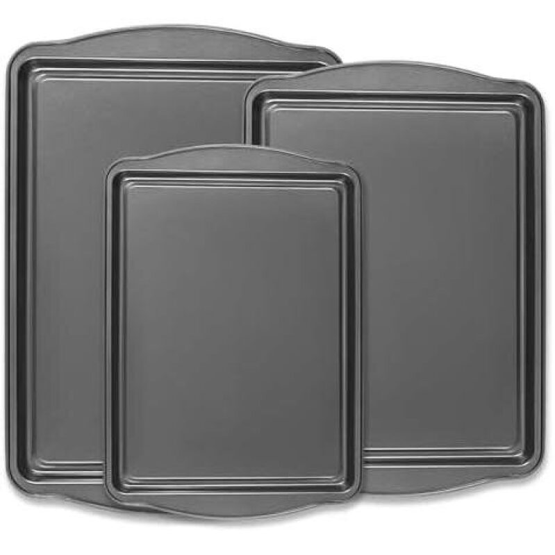 Triple Carbon Steel Baking Sheet Set with 50% Discount
