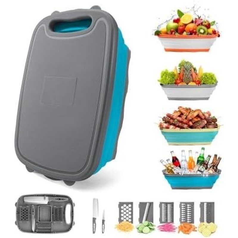 9-in-1 Foldable Camping Cutting Board with Filter Basket - 50% OFF
