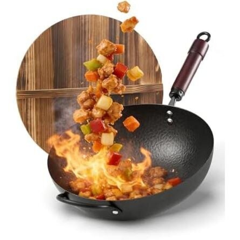 High-Quality Carbon Steel Wok - Perfect for Authentic Stir-Frying