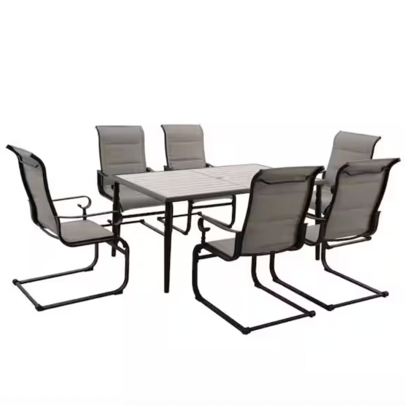 Hampton Bay 7-Piece Glenridge Falls Metal Outdoor Dining Set - Affordable & Durable