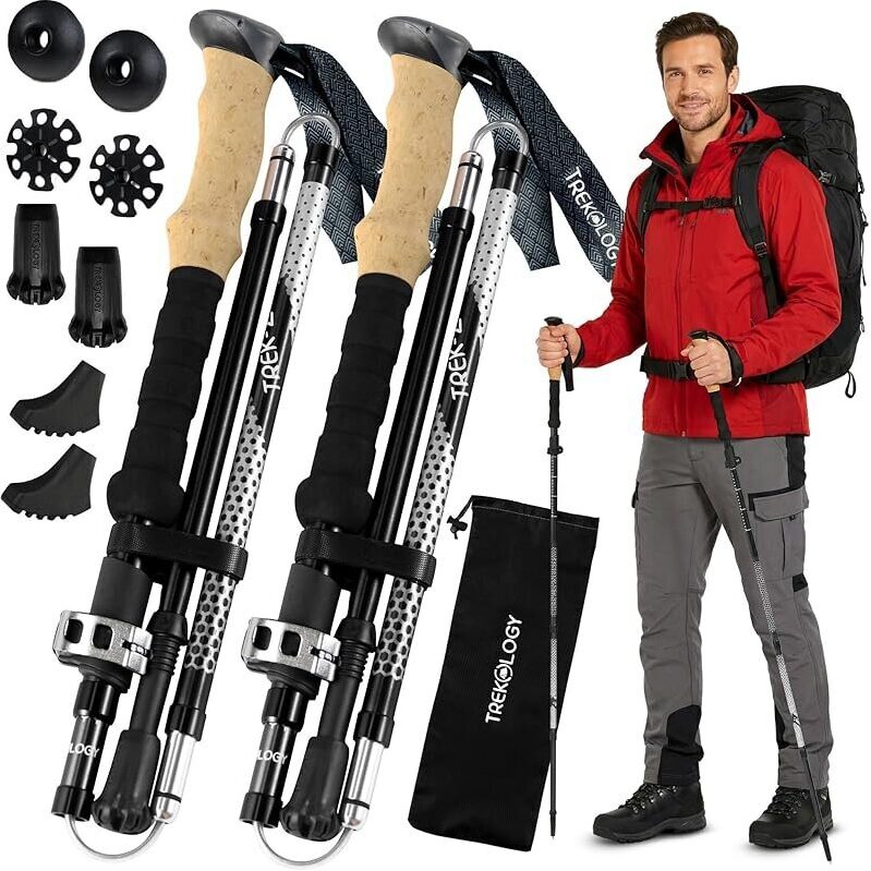 Trek-Z Collapsible Hiking & Trekking Poles - Durable & Lightweight Support