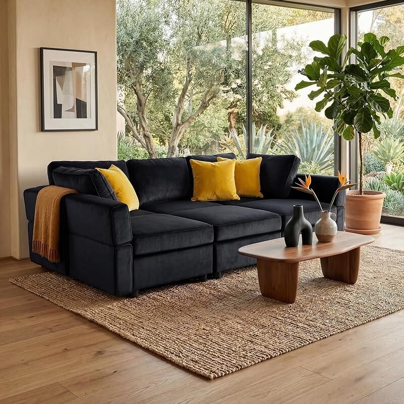 Vesgantti 92-in Sectional Sleeper Sofas with Storage - Ultimate Modular Comfort