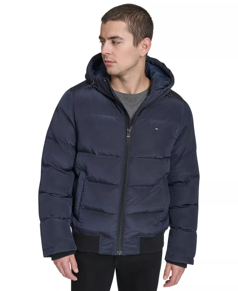 Tommy Hilfiger Ribstop Hooded Puffer Jacket - $44.99