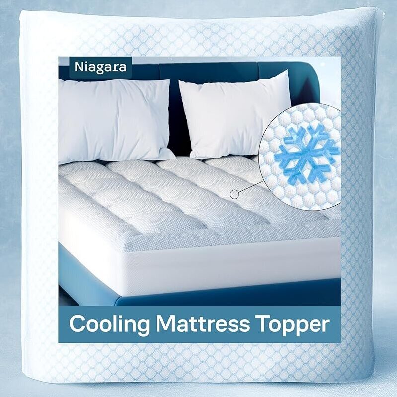 Niagara Cooling Queen Mattress Topper - Ultra Soft, Cooling Comfort