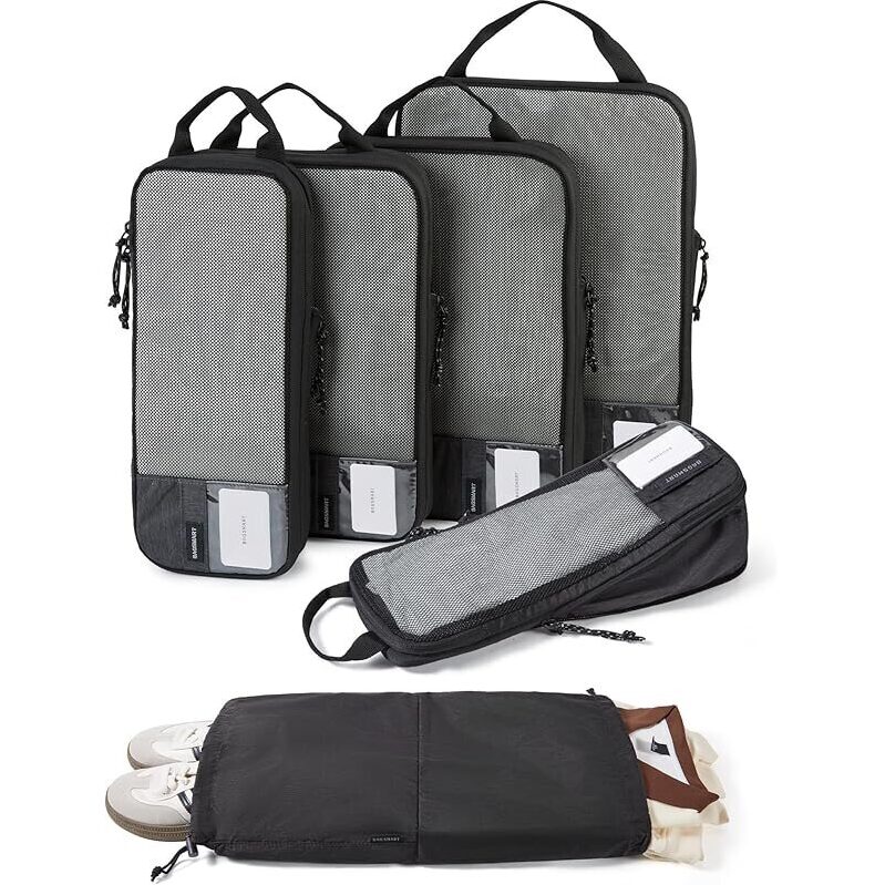 BAGSMART 6 Set Compression Packing Cubes - Maximize Your Travel Storage