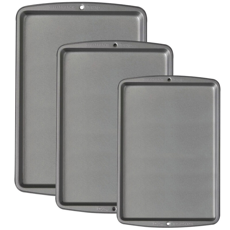 Wilton Premium Non-Stick Cookie Sheet Pan Bakeware Set 3pc