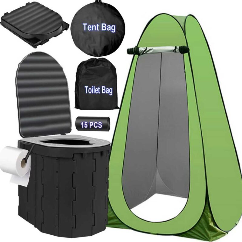 Portable Foldable Camping Toilet Set - Comfort Meets Convenience